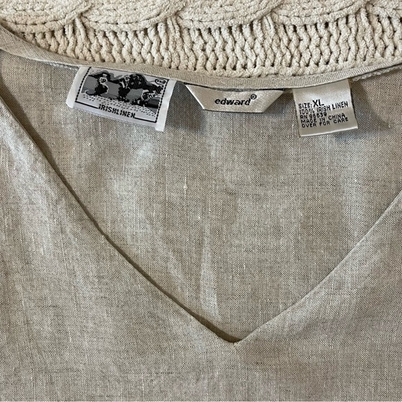 Irish linen tunic, embroidered, Richard Malcom - Picture 7 of 7